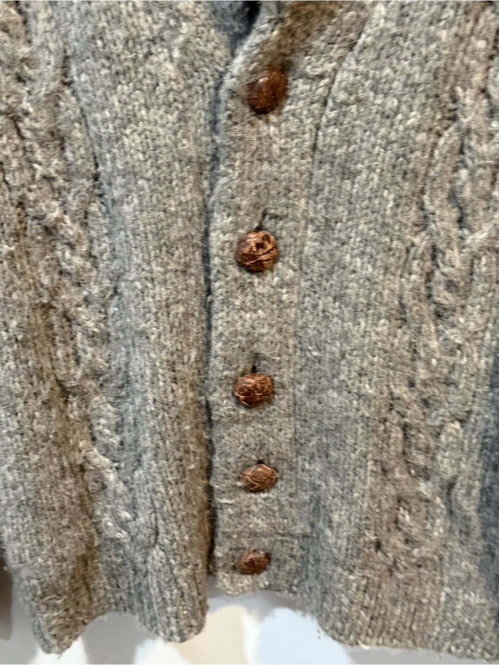 Cozy Neutral Cable-Knit Button-Front Cardigan